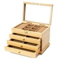thumbnail image 6 of Wood Jewelry Box Drawer Ring Necklace Earrings Jewelry Boxes Small Organizer Bangles Tray Display, 6 of 7
