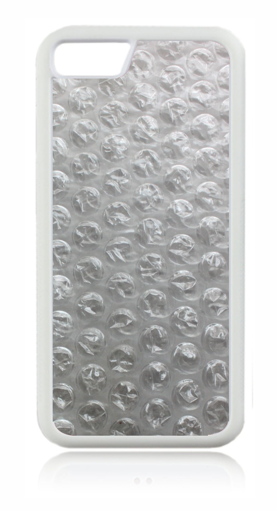 Bubble Wrap Flat Print Illusion White Rubber Case for the Apple