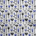 thumbnail image 1 of oneOone Cotton Silk Medium Blue Fabric African Floral Sewing Material Print Fabric By The Yard 42 Inch Wide, 1 of 4