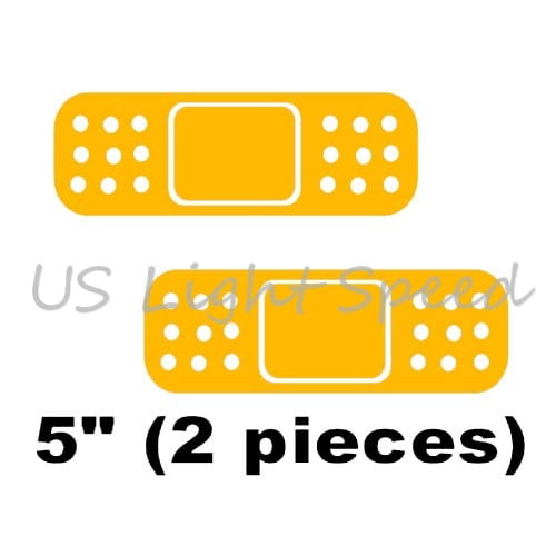 Two(2) Gold BandAid BandAid Car Decal Vinyl Window Wall Sticker Bumper