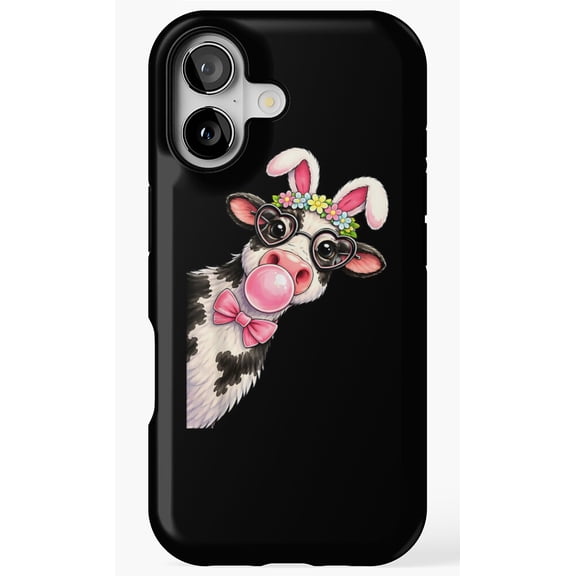 Easter Cow Cute Spring Costume Phone Case for iPhone 11 12 13 14 15 16 17 Pro Max