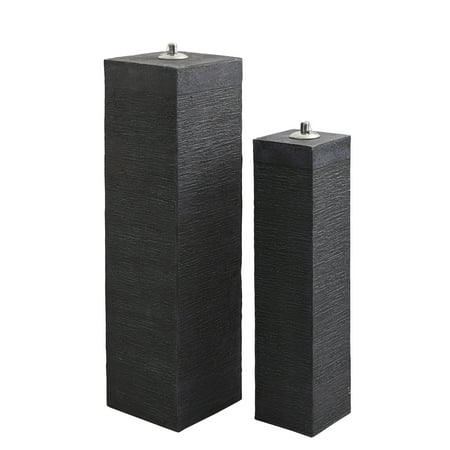 Nearly Natural Outdoor Pillar Oil Lamps (Set of 2)