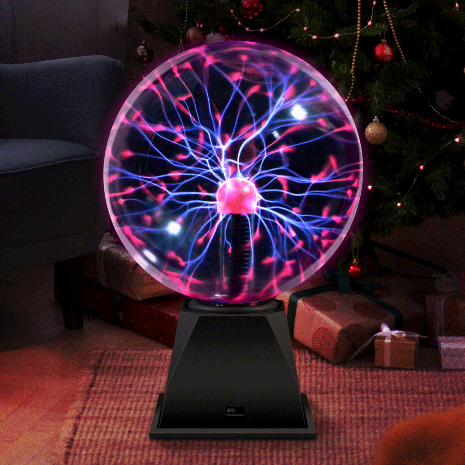 New Plasma Ball Lamp Sphere Glow Night Light Decor Party Gift box Wall Charge 