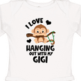 thumbnail image 4 of Inktastic Monkey I Love Hanging out with My Gigi Boys or Girls Long Sleeve Baby Bodysuit, 4 of 5
