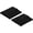 Black, variant on Elastic Cuffs Ribbed Trims 4" x 3.5" Cotton Fabric Knit Rib Stretch Tape Cuff Sleeve Waistband for Sewing, Khaki 1 Pair