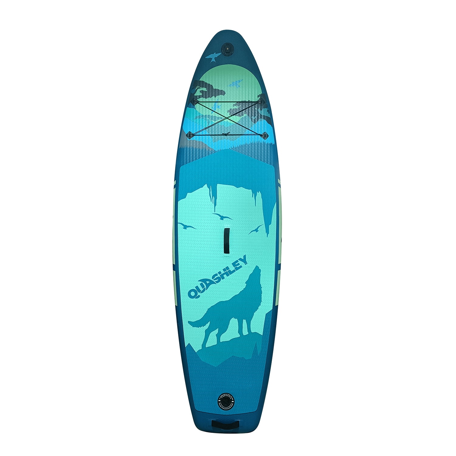 Kadyn Inflatable Stand Up Paddle Board with 3 Fin, Pump, Safety Leash, Backpack and Removoble Paddle, Quashley Pattern, Antique Blue Green Kadyn Inflatable Stand Up Paddle Board with 3 Fin, Pump, Safety Leash, Backpack and Removoble Paddle, Quashley Pattern, Antique Blue Green