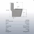 thumbnail image 2 of Alvantor One-Piece Toilet, 1.1/1.6 GPF Powerful Dual Flush Elongated Toilet, Soft Closing Seat Gray, 2 of 10