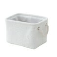 thumbnail image 2 of XYAIYT Curly Artificial Fleece Decorative Storage Basket Soft with Carrying Rope for Home Living Room Bathroom Multi Purpose Storage Bin 11.8 x 7.8 x 8.2 Inch 0.44lb, 2 of 5