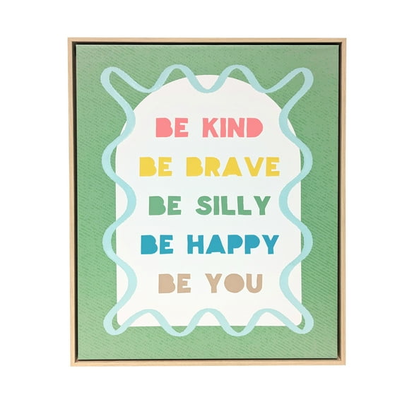House of Happy 16x20 "Be You" Kids 3D Printed Wall Art on Canvas