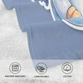 thumbnail image 4 of 2 Pack 100% Cotton Towels Soft Absorbent Towel Set for Bathroom Beach Sports 16x28in Blue Snowman Sticker Pattern, 4 of 8