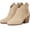 Oatmeal Suede, variant on Women's Constance Ankle Boot, Dune Suede Fringe, 9