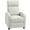 Cream White, variant on HOMCOM Push Back Recliner Chair Home Theater Seating with Padded Seat