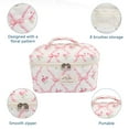 thumbnail image 2 of Soda Candy Large Makeup Bag Cotton Cosmetic Bags for Travel Cute Floral Coquette Aesthetic Toiletry Bag for Women, 2 of 7