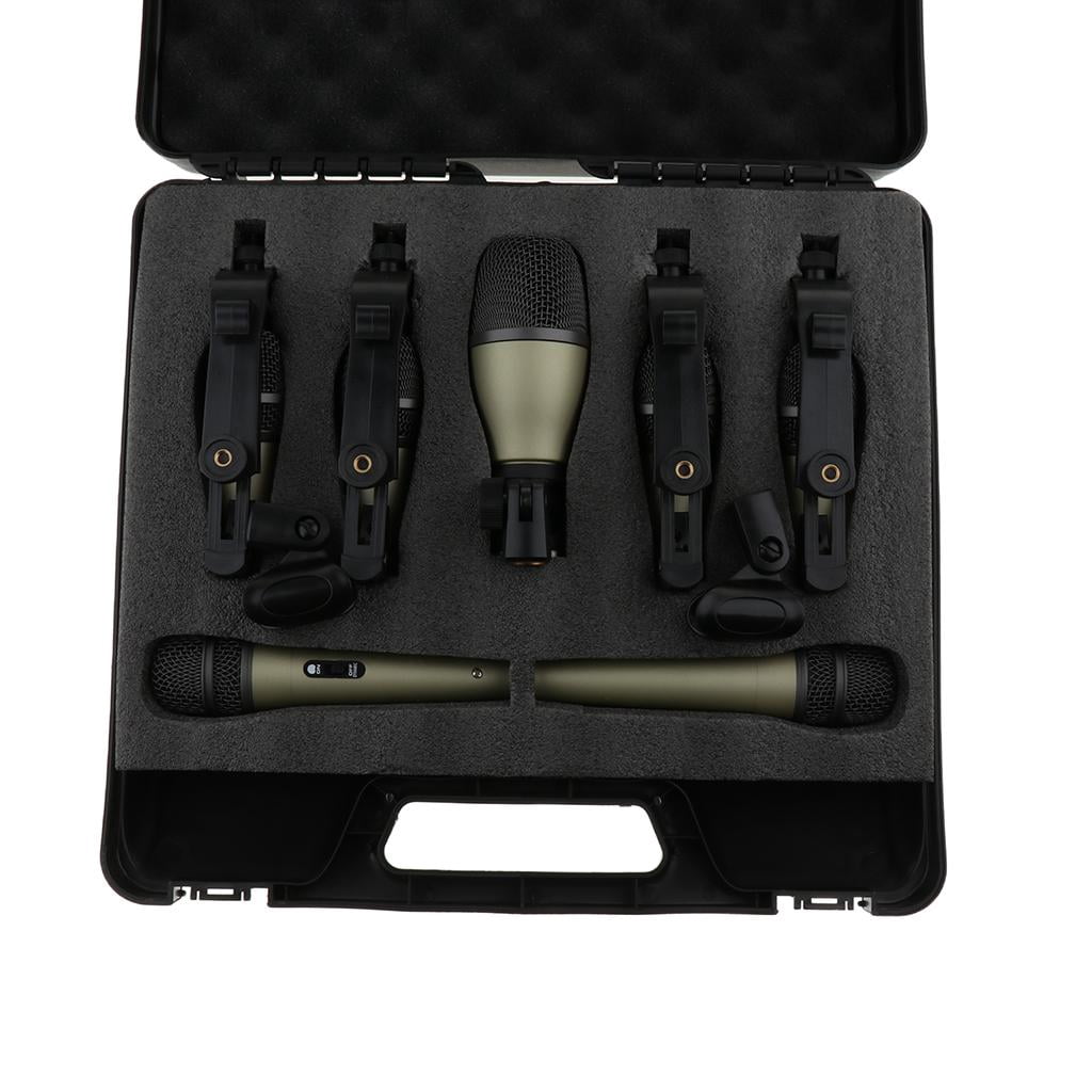 LeeQinersw Practical Balanced XLR Plug Microphone MIC with Mount Clip Storage Case for