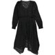 thumbnail image 2 of bar III Vestido cruzado Burnout para mujer, negro, pequeño, 2 of 2