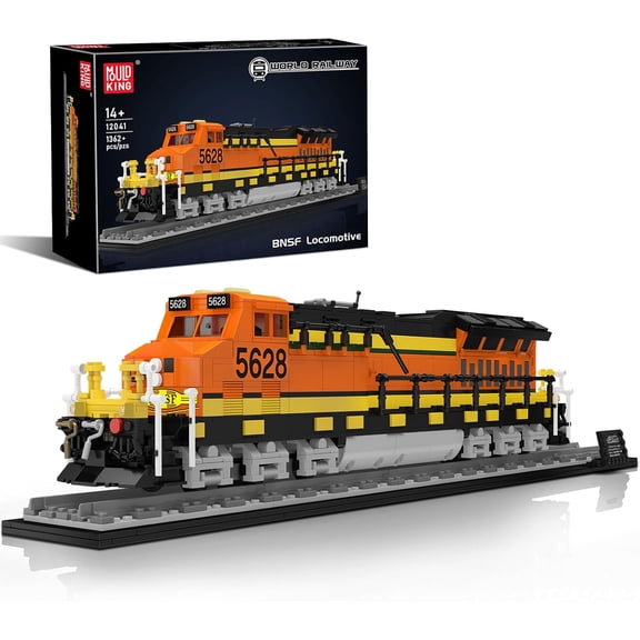 Train Building Block Kits, BNSF Northern Locomotive Internal Combustion Train Model Building Blocks Set Toys for Age 14 /Adults Collections Home or Office Décor (1362  Pieces)