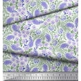 thumbnail image 3 of Soimoi Georgette Viscose Fabric Leaves,Floral & Paisley Block Print Fabric by Yard 42 Inch Wide, 3 of 3
