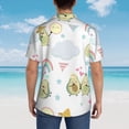 thumbnail image 5 of Cauagu Green Blue Avocado Print Hawaiian Shirt for Men,Casual Short Sleeve Button Down Shirts Summer Beach Men's Regular-Fit Short-Sleeve Print Shirt -Small, 5 of 6