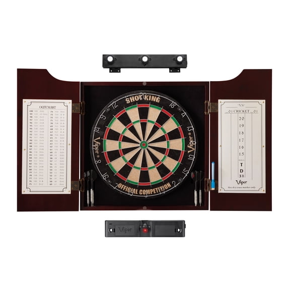 Viper Hudson All-in-One Dart Center, Throw Line & Shadow Buster Dartboard Light Bundle