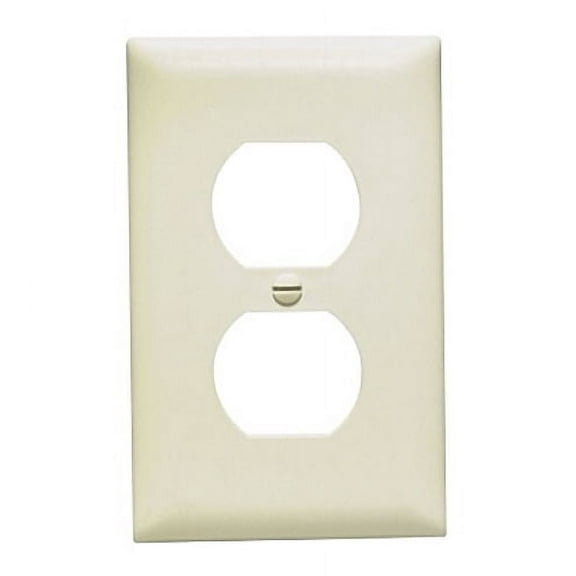 Pass & Seymour Legrand TP8-LA 1-Gang Duplex Receceptacle Outlet Wall Plate, Unbreakable Nylon, Trademaster Size, Light Almond
