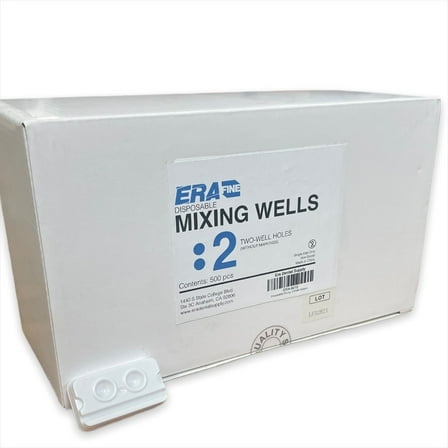 Disposable Mixing Wells 2 Holes with Number Markings 2-wells 500pcs/Bx
