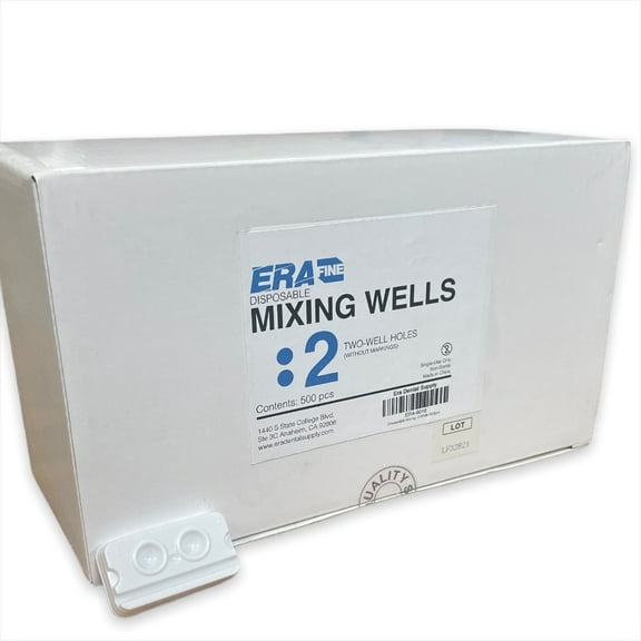 Disposable Mixing Wells 2 Holes with Number Markings 2-wells 500pcs/Bx