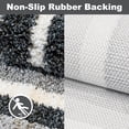 thumbnail image 4 of Vaparinckl Bathroom Rug, Extra Soft Microfiber Absorbent Non-Slip Bath Mat for Shower and Sink,Plush Machine Washable Carpet, 24"x36", Dark Gray and White, 4 of 7