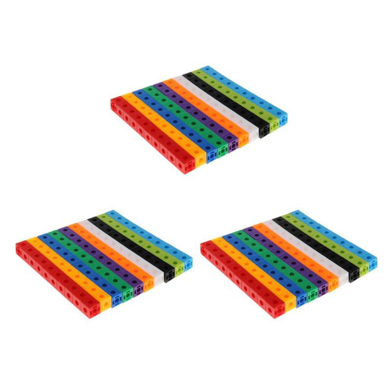 300x Linking Counting Cubes Snap Blocks Teaching Manipulative Math 10 colors 