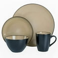 thumbnail image 6 of Gibson Soho Lounge Round 16-Piece Dinnerware Set - Taupe, 6 of 6