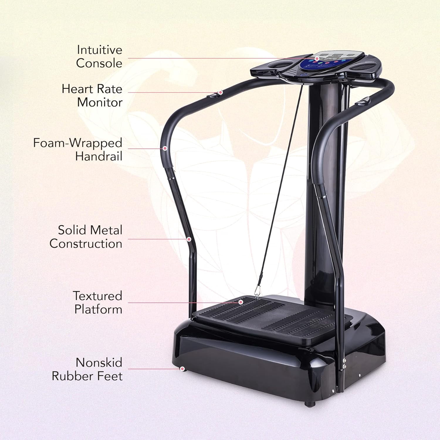 2000W Whole Body Vibration Platform Exercise Machine, 180 Speed Levels Vibration Plate with MP3 Player