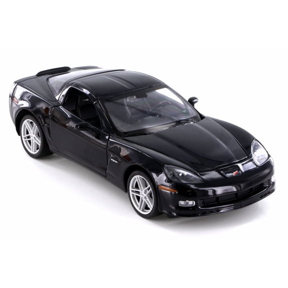 2007 Chevy Corvette Hard Top, Black - Welly 22504/4D - 1/24 Scale Diecast Model Toy Car (Brand New but NO BOX)