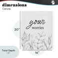 thumbnail image 4 of Stupell Industries Contemporary Your Worries Minimalist Leaves Canvas Art, 16 x 20, by Lettered and Lined, 4 of 8