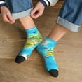 thumbnail image 3 of Naloa World Map With Animals Landmarks Ankle Socks for Women Non Slip Socks No Show Socks Classic Low Cut Casual Socks Casual Socks, 3 of 7
