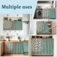 thumbnail image 6 of Coastal Corals Small Sink Skirt, Bathroom Vanity Cabinet Adhesive Curtain, Turquoise White Ocean Life Sage Green Art Utility Under Sink Cover Decorative Kitchen Cabinet Curtains 10"x11", 6 of 8