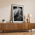 thumbnail image 2 of Eternal Wave - Photography Waves Ocean Black and White Abstract Seascape Coast Nature Black Framed Wall Art Print 20 x 30 inches, 2 of 8