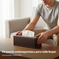 thumbnail image 2 of predolo Caja de Pañuelos de Piel Sintética Diseño Elegante Caja de Pañuelos de Cuero Sintético Resistente Al Desgaste Servilletero para Empresas, Escritorio, 2 of 5