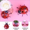 thumbnail image 2 of WRISTBIQUE 4Pcs Ladybug Wall Hanging Red Iron For Ornaments And Lawn, 2 of 8