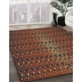 thumbnail image 3 of Ahgly Company Machine Washable Indoor Round Transitional Sienna Brown Area Rugs, 4' Round, 3 of 7