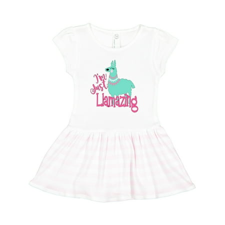 

Inktastic I m Just Llamazing Cute Llama Gift Toddler Girl Dress