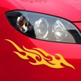 thumbnail image 4 of 1 Paire de Voiture Flamme Course Imperméable Autocollants Réfléchissants Autocollant Vinyle Emblème Anti-Rayures (Noir), 4 of 5