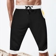 thumbnail image 2 of Sngxgn Men's Casual Shorts Drawstring Summer Beach Stretch Waist Gym Shorts(Black,XXL), 2 of 7
