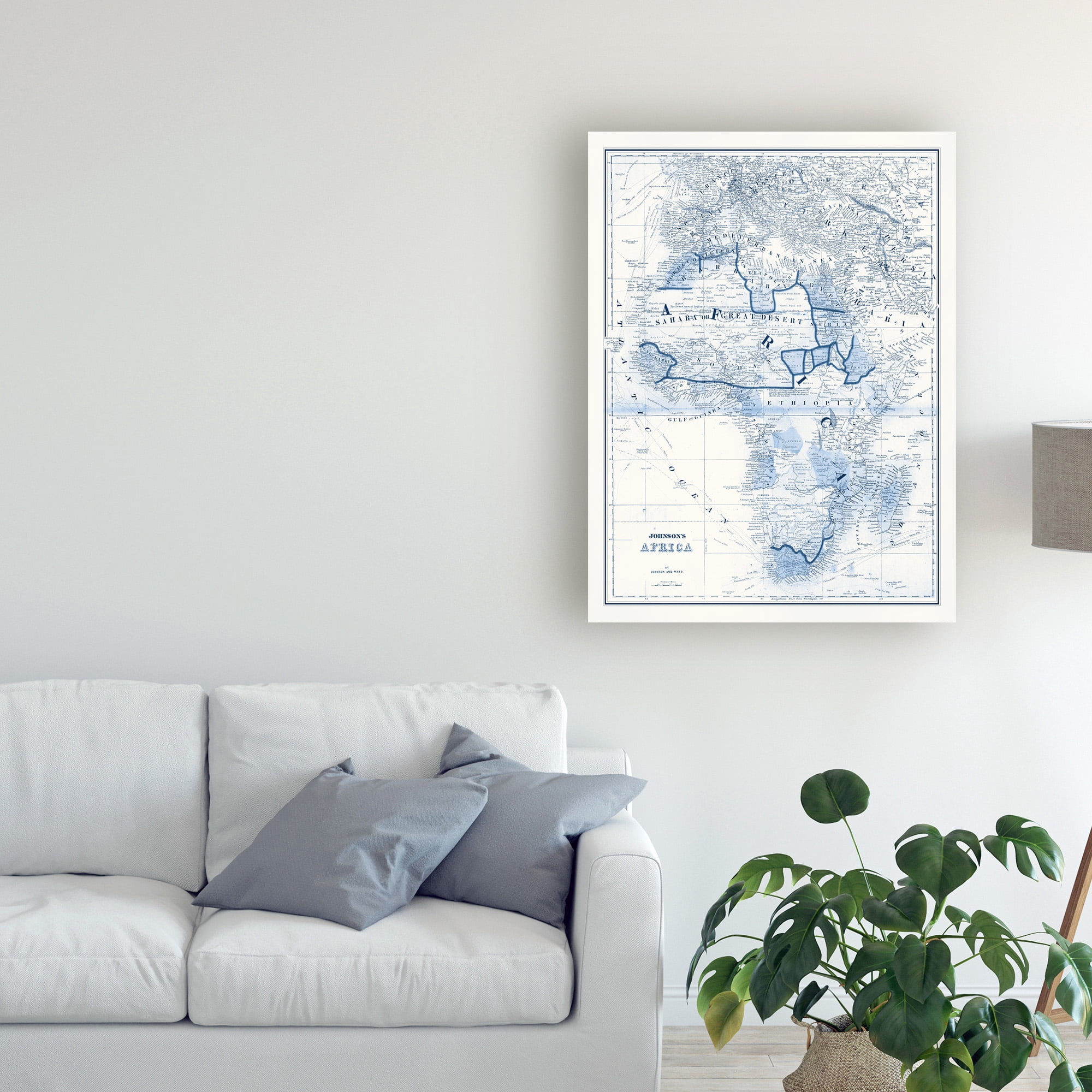 Trademark Fine Art 'Africa in Shades of Blue' Canvas Art by Vision Studio