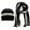 Black, Grey, and White Multicolor, variant on Men's Winter Knit Scarf and Hat Set-Warm and Soft Acrylic Scarf and Beanie Hat - Black and White Stripe