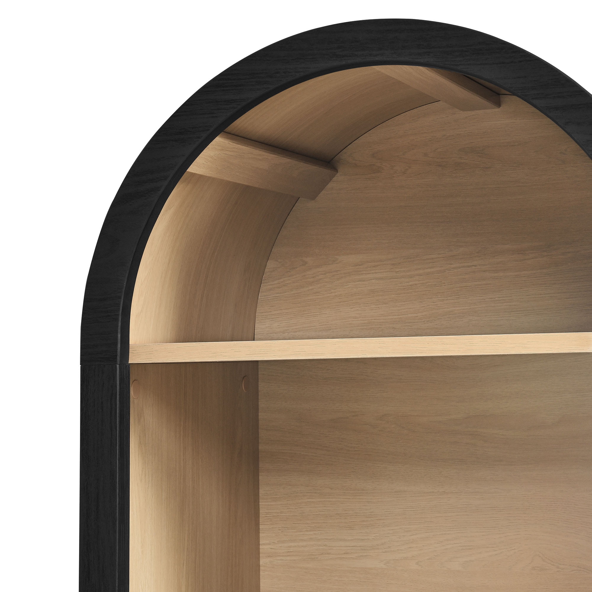 Evie Bookcase Display Cabinet in Black
