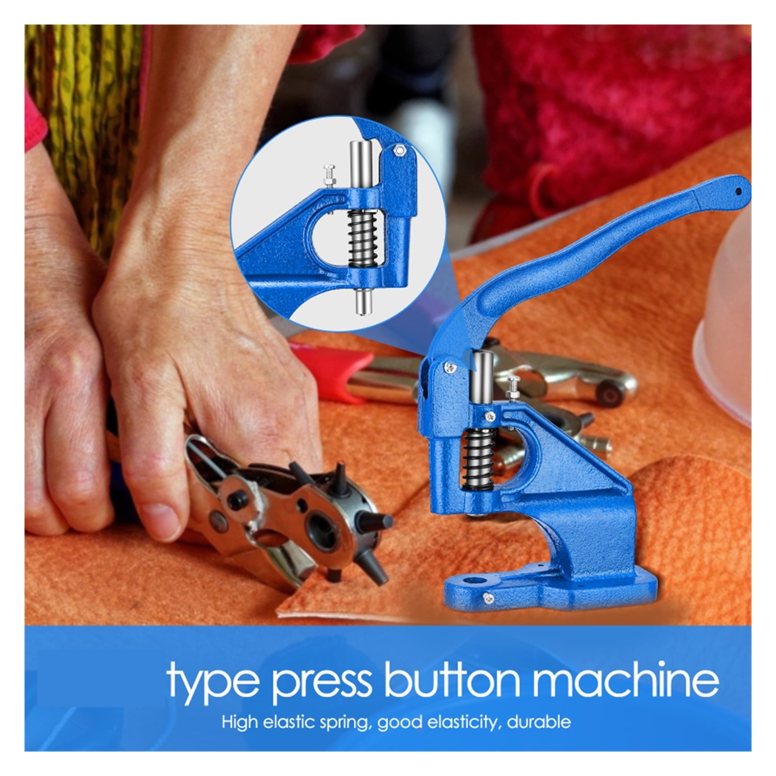 Heavy Duty Hand Press Grommet Eyelet Machine Hole Punch Tool Kit Including Grommet Machine ,Widely Use