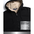 thumbnail image 4 of Bass Creek Outfitters Mens Work Hoodie Sherpa Fleece Lined Heavy Duty Zip Up Work Sweatshirt for Men, 4 of 7