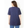 thumbnail image 2 of Catherines Women's Plus Size Petite Suprema Crochet V-Neck Tee, 2 of 2