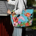 thumbnail image 4 of Wukai Tropical Jungle Flamingo Print Zipper Bag,large Beach Tote Bag,Waterproof Sandproof Bag,Grocery and Picnic Tote Travel Bag, 4 of 5