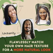 Locsanity Afro Kinky Bulk Hair for Braids, Twists, Extensions & Styling, 8 (1 oz), Jet Black