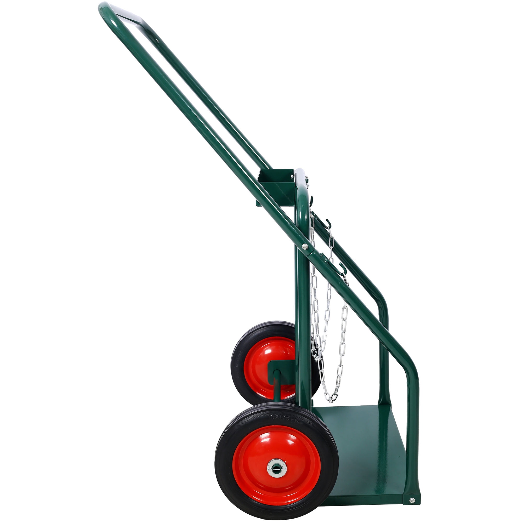 Heavy Duty Cylinder Cart With 440 Lbs Capacity, Compact Dual Oxygen Tank Hand Truck, 10 Inch Solid Rubber Wheels, Durable Metal Design For Secure Gas Cylinder Storage And Mobility